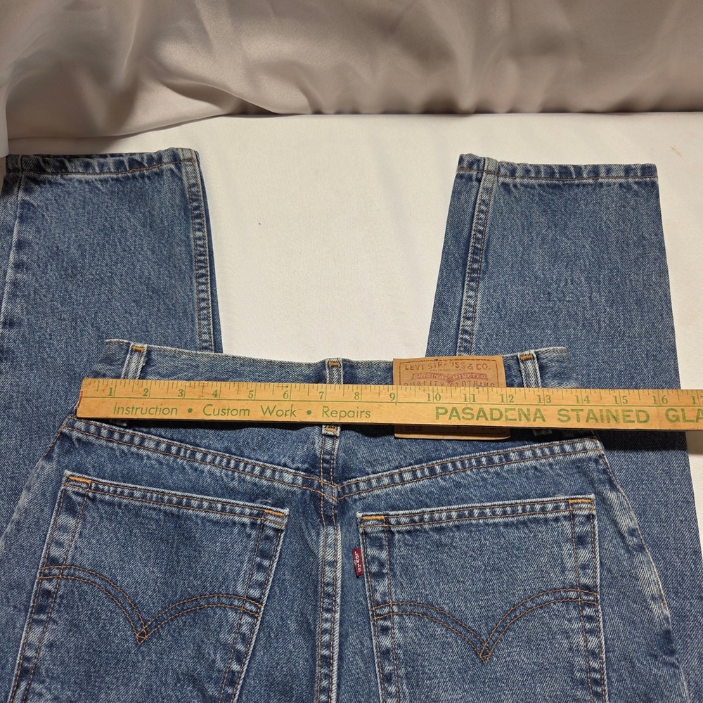 Levis 512 Slim Fit Tapered Leg Jeans Blue High Rise Vintage 9M 512-0217 - Picture 6 of 8